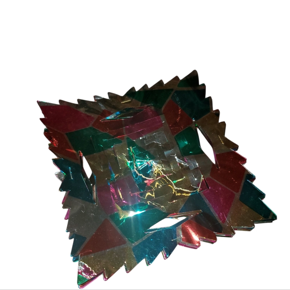 2 Vintage Fun Colorful Foil Christmas Garlands